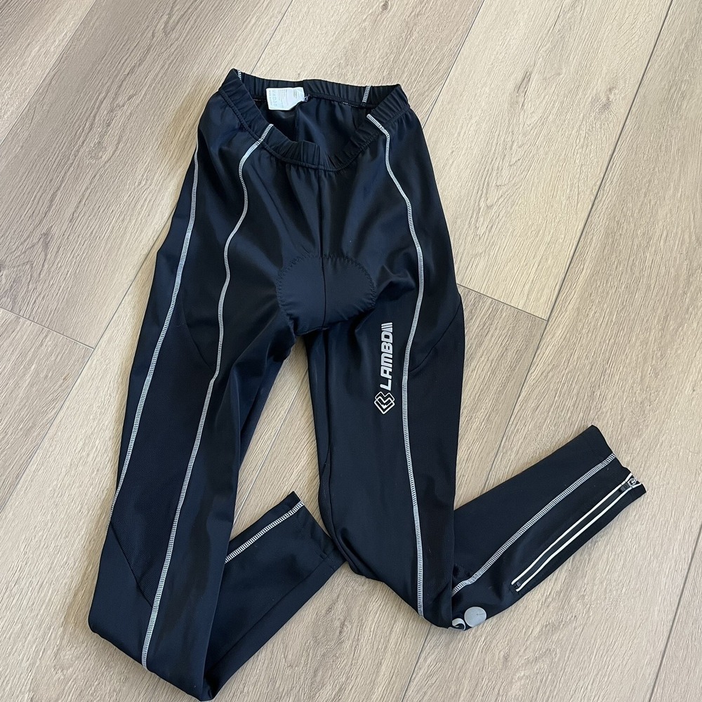 Lambda Cycling Leggings Performance Bike Size Medium Mens Black Athletic Padded